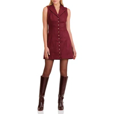 Avec Les Filles Blazer Shirtdress In Burgundy