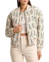 Avec Les Filles Embroidered Daisy Bomber Jacket