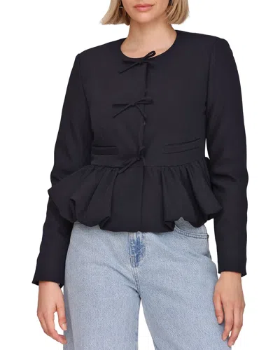 Avec Les Filles Button Down Jacket In Black