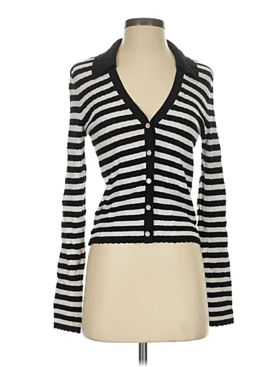 Pre-owned Avec Les Filles Cardigan Sweater In Black