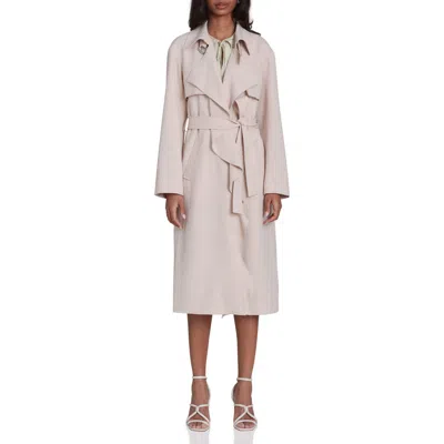 Avec Les Filles Cascade Drape Trench Coat In Neutral