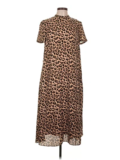 Pre-owned Avec Les Filles Casual Dress In Brown