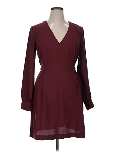 Pre-owned Avec Les Filles Casual Dress In Burgundy