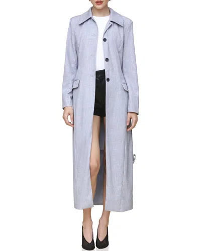 Avec Les Filles Cf Cut Away Coat In Blue
