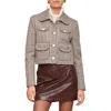Avec Les Filles Check Plaid Crop Jacket In English Tartan