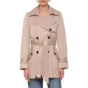 Avec Les Filles Classic Short Trench Coat In Khaki