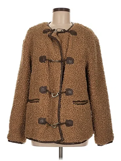Pre-owned Avec Les Filles Coat In Brown