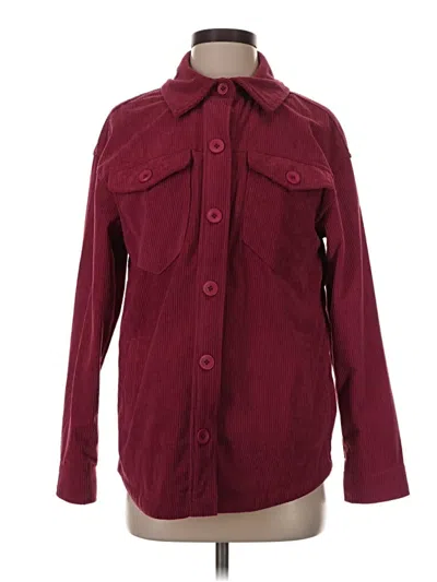 Pre-owned Avec Les Filles Coat In Burgundy