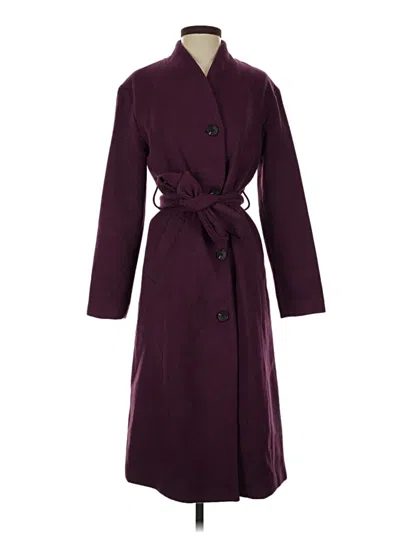 Pre-owned Avec Les Filles Coat In Burgundy