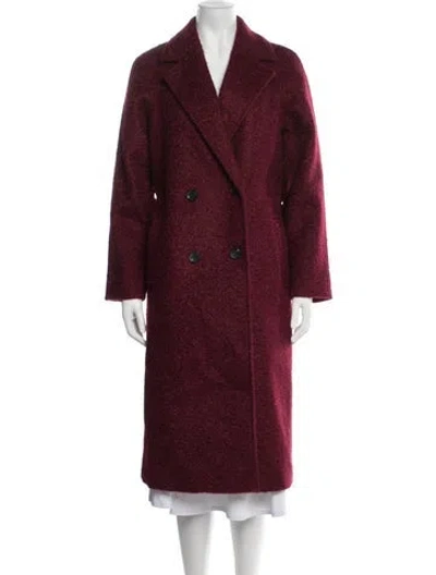 Pre-owned Avec Les Filles Coat In Burgundy