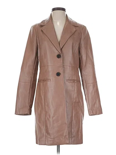Pre-owned Avec Les Filles Coat In Tan