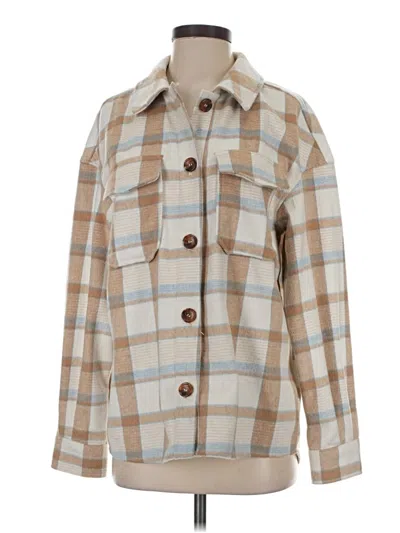 Pre-owned Avec Les Filles Coat In Tan