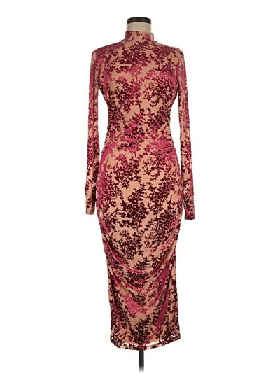 Pre-owned Avec Les Filles Cocktail Dress In Burgundy