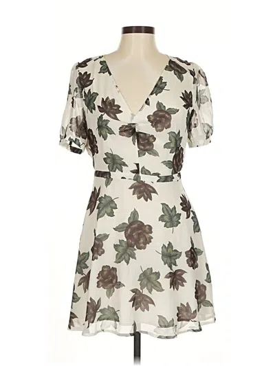 Pre-owned Avec Les Filles Cocktail Dress In White