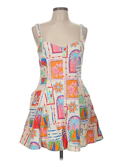 Pre-owned Avec Les Filles Cocktail Dress In White