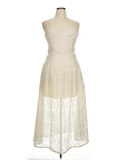 Pre-owned Avec Les Filles Cocktail Dress In White