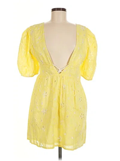Pre-owned Avec Les Filles Cocktail Dress In Yellow