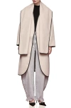 Avec Les Filles Cocoon Scarf Coat In Neutral
