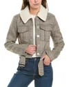 Avec Les Filles Cropped Cargo Pocket Jacket In Multi