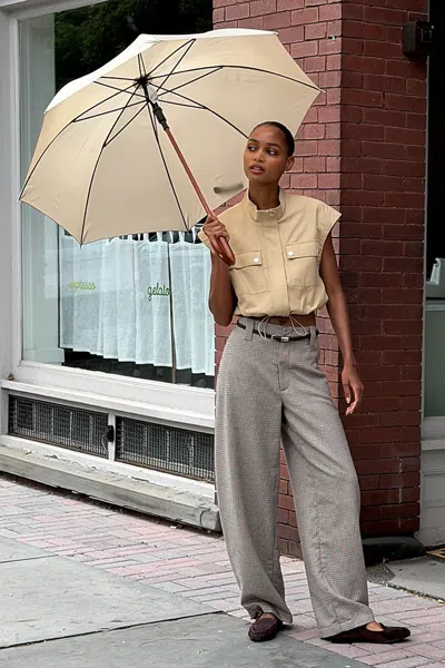 Avec Les Filles Cropped Cargo Vest Jacket In Multi