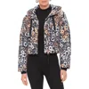 Avec Les Filles Cropped Hooded Puffer Coat In Vintage Floral