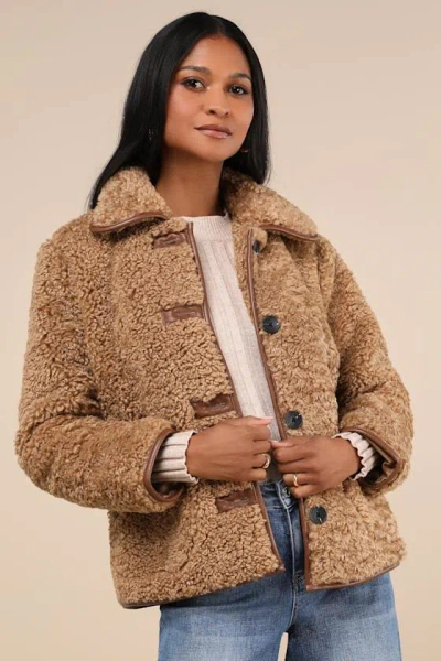 Avec Les Filles Cuddly Cute Brown Teddy Coat