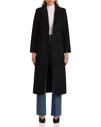 Avec Les Filles Cutaway Maxi Coat In Black