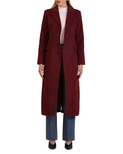 Avec Les Filles Cutaway Maxi Coat In Red