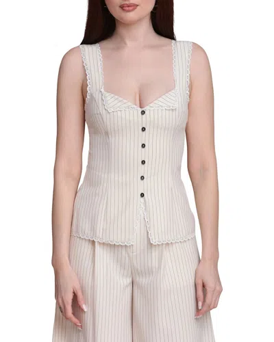 Avec Les Filles Cutaway Vest Top In Neutral