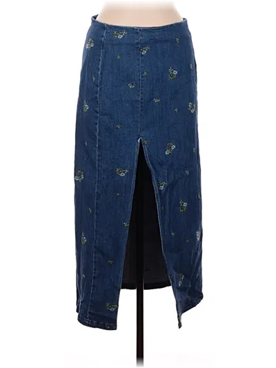 Pre-owned Avec Les Filles Denim Skirt In Blue