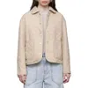 Avec Les Filles Diamond Quilted Cotton Jacket In Neutral
