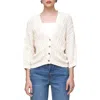 Avec Les Filles Dolman Sleeve Cotton Cardigan In Cream