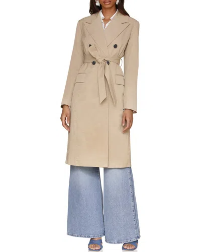 Avec Les Filles Double-breasted Duster Coat In Neutral