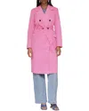 Avec Les Filles Double-breasted Duster Coat In Pink