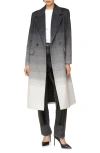 Avec Les Filles Ombre Wool-blend Coat Jacket In Black Ombre