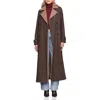 Avec Les Filles Double-layer Trench Coat In Brown