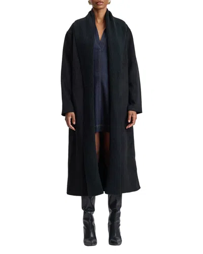 Avec Les Filles Double-breasted Coat In Black