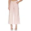 Avec Les Filles Drawstring Waist Crop Carpenter Pants In Barely Pink