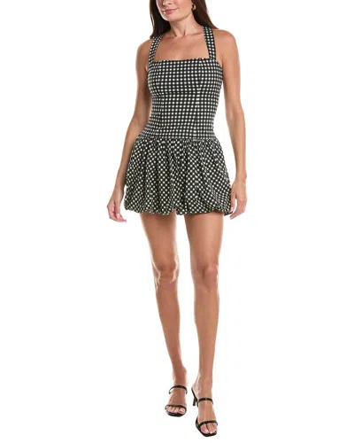 Avec Les Filles Drop Waist Bubble Hem Mini Dress In Gray