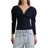 Avec Les Filles Exaggerated Dolman Sleeve Sweater In Blue