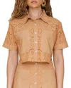 Avec Les Filles Eyelet Block Boxy Shirt