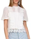 Avec Les Filles Eyelet Top In White