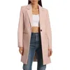 Avec Les Filles One-button Longline Coat In Brown
