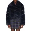 Avec Les Filles Faux Fur Crop Jacket