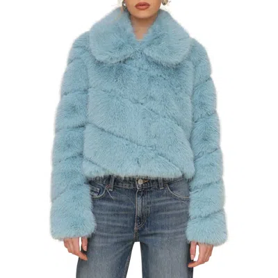 Avec Les Filles Faux Fur Crop Jacket