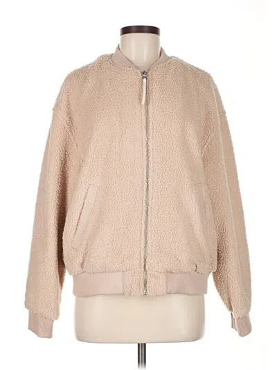 Pre-owned Avec Les Filles Faux Fur Jacket In Brown