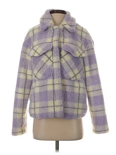 Pre-owned Avec Les Filles Faux Fur Jacket In Purple