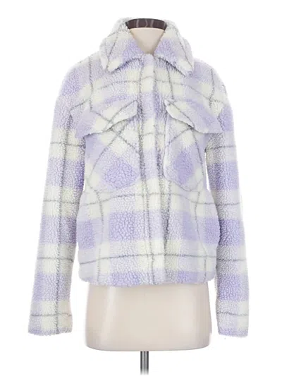 Pre-owned Avec Les Filles Faux Fur Jacket In Purple