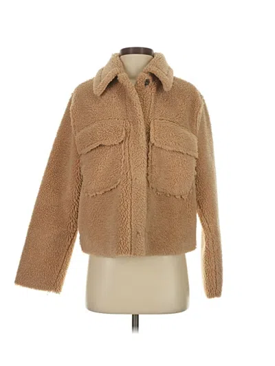 Pre-owned Avec Les Filles Faux Fur Jacket In Tan