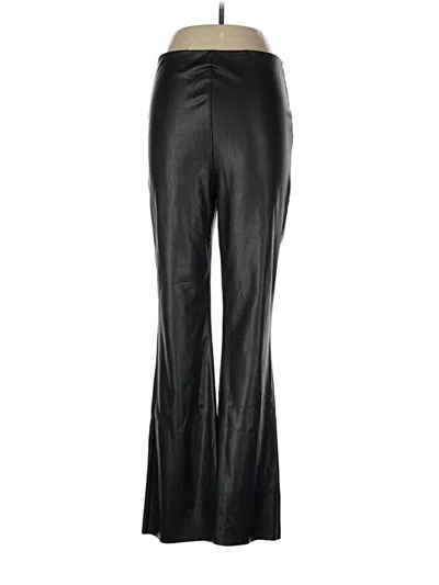 Pre-owned Avec Les Filles Faux Leather Pants In Black